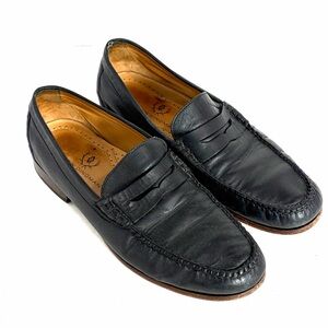 Martin Dingman Maxwell Black Leather Penny Loafers Mens Size 11 M SEE PICTURES